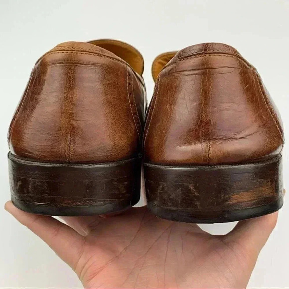 Murphy mens loafers sz 10.5 brown Italian leather main image 13